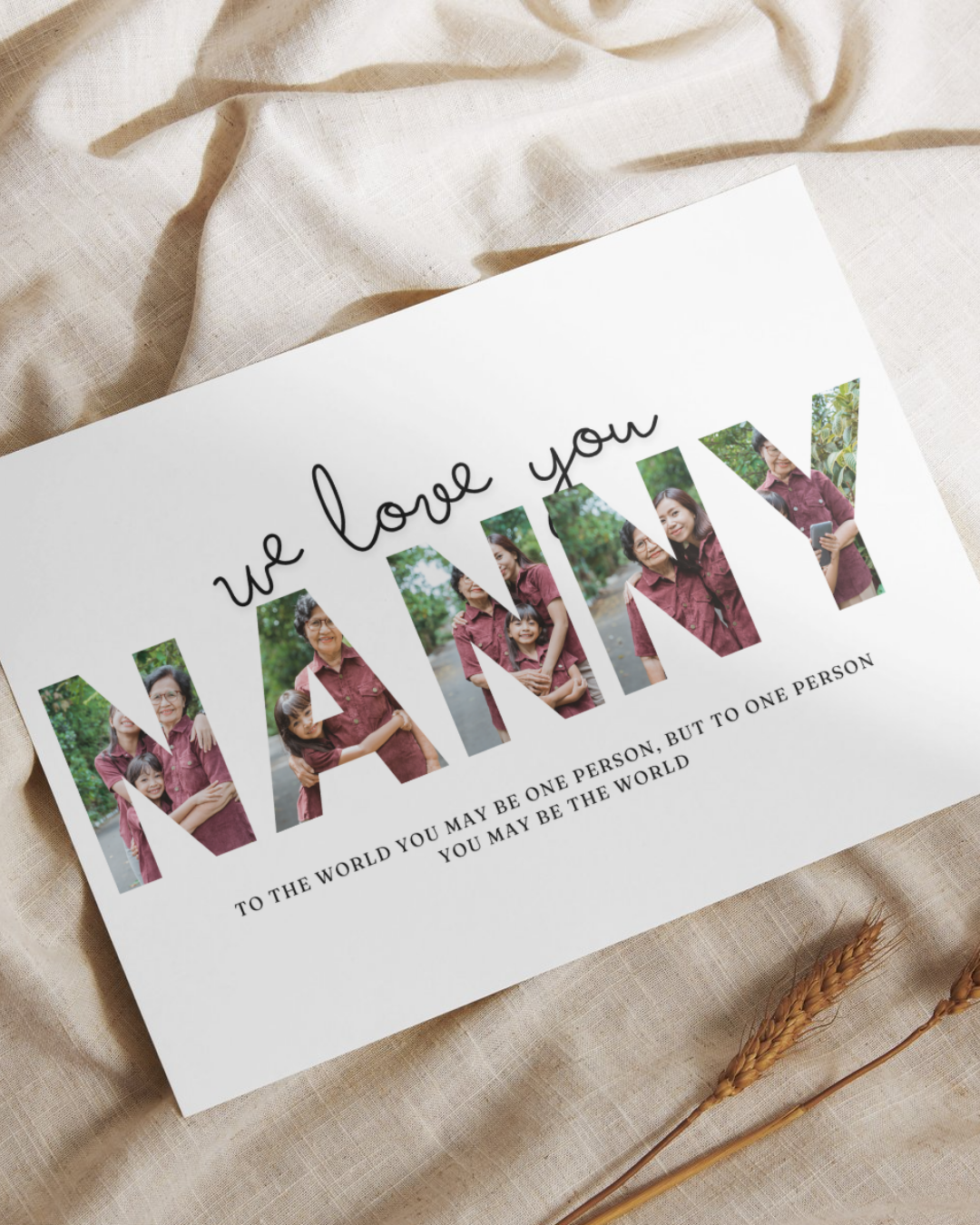 Nana Name Photo print | Editable Canva Template