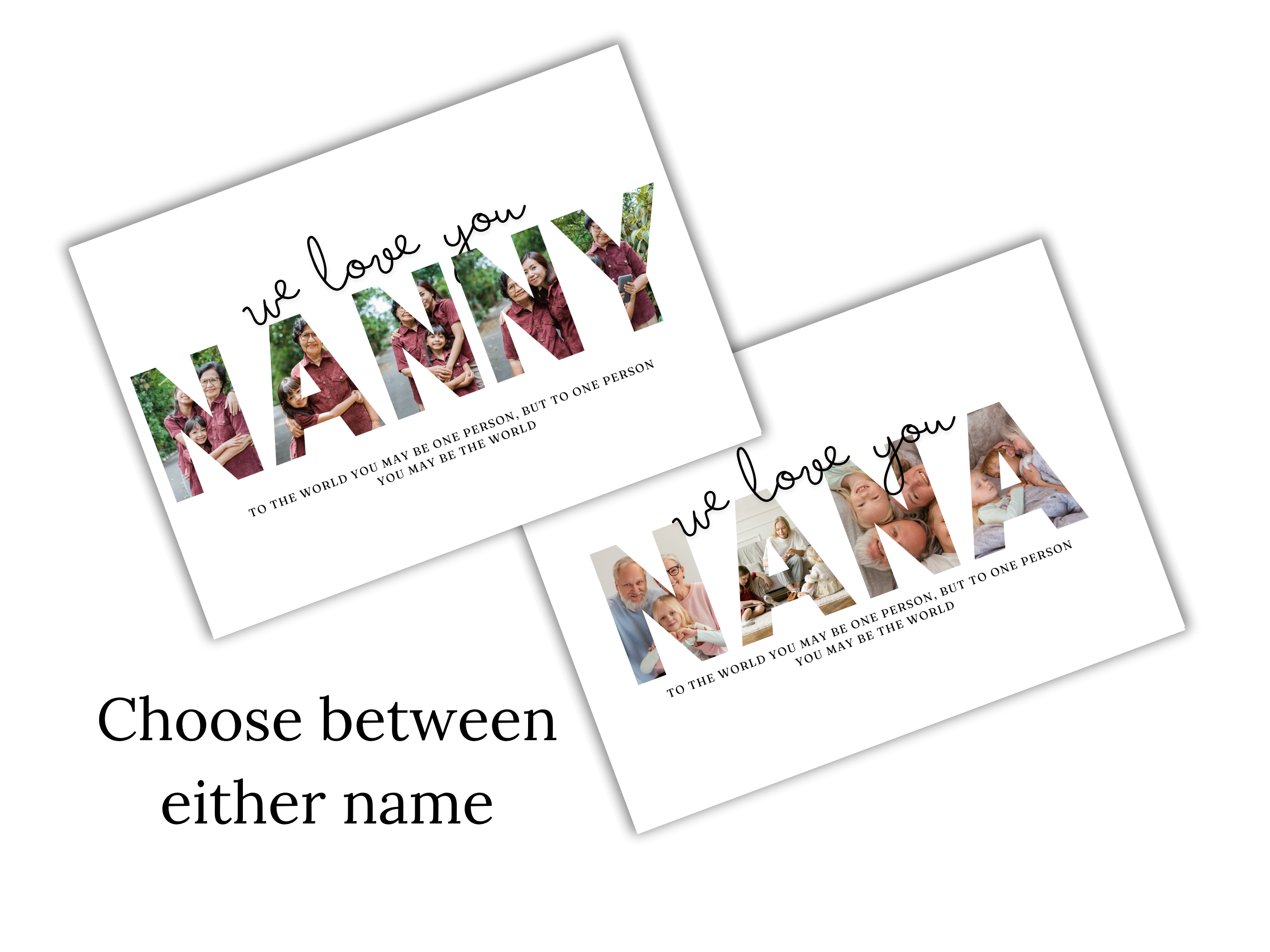 Nana Name Photo print | Editable Canva Template