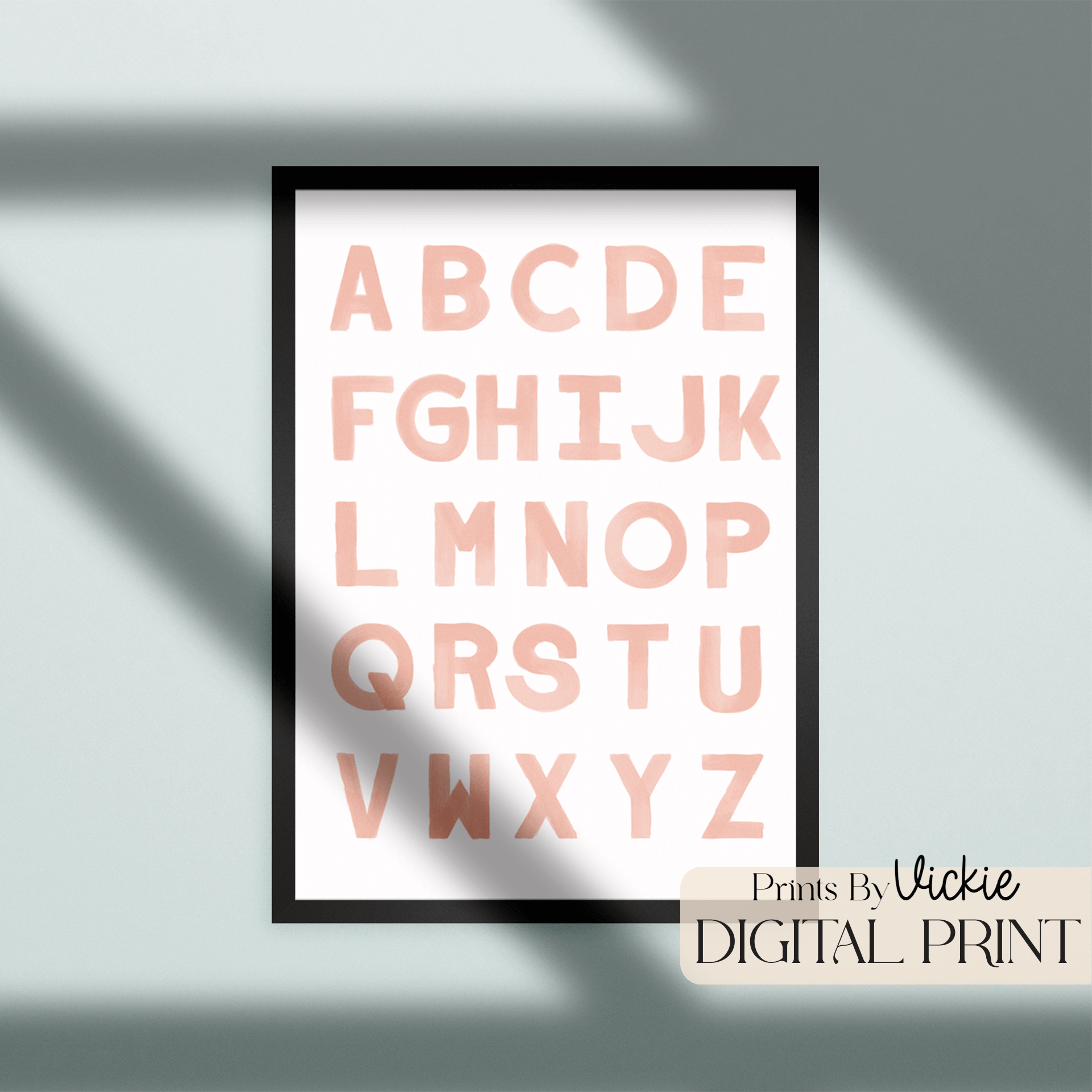 Watercolour Alphabet Nursery Print
