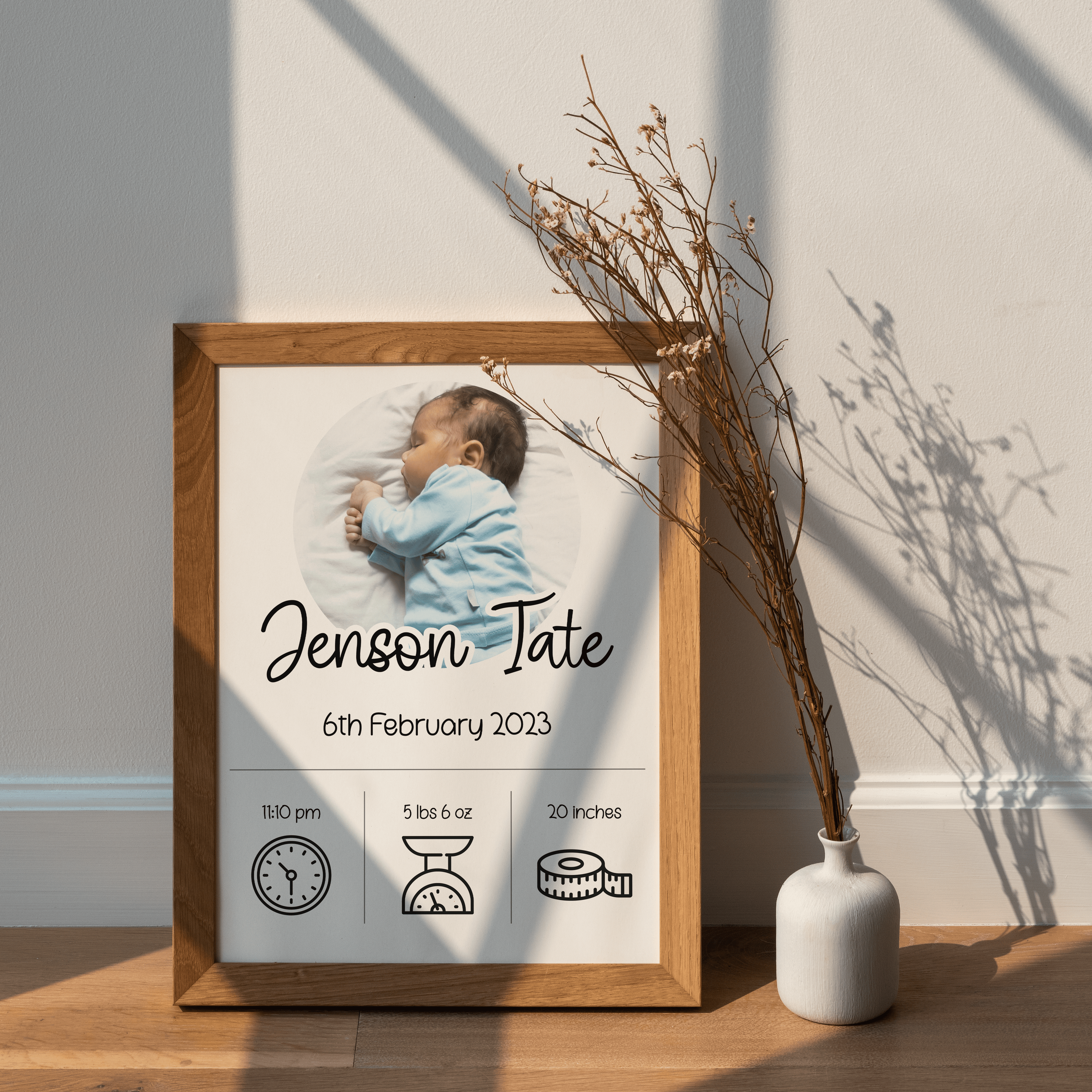 Modern Custom Birth Announcement Poster