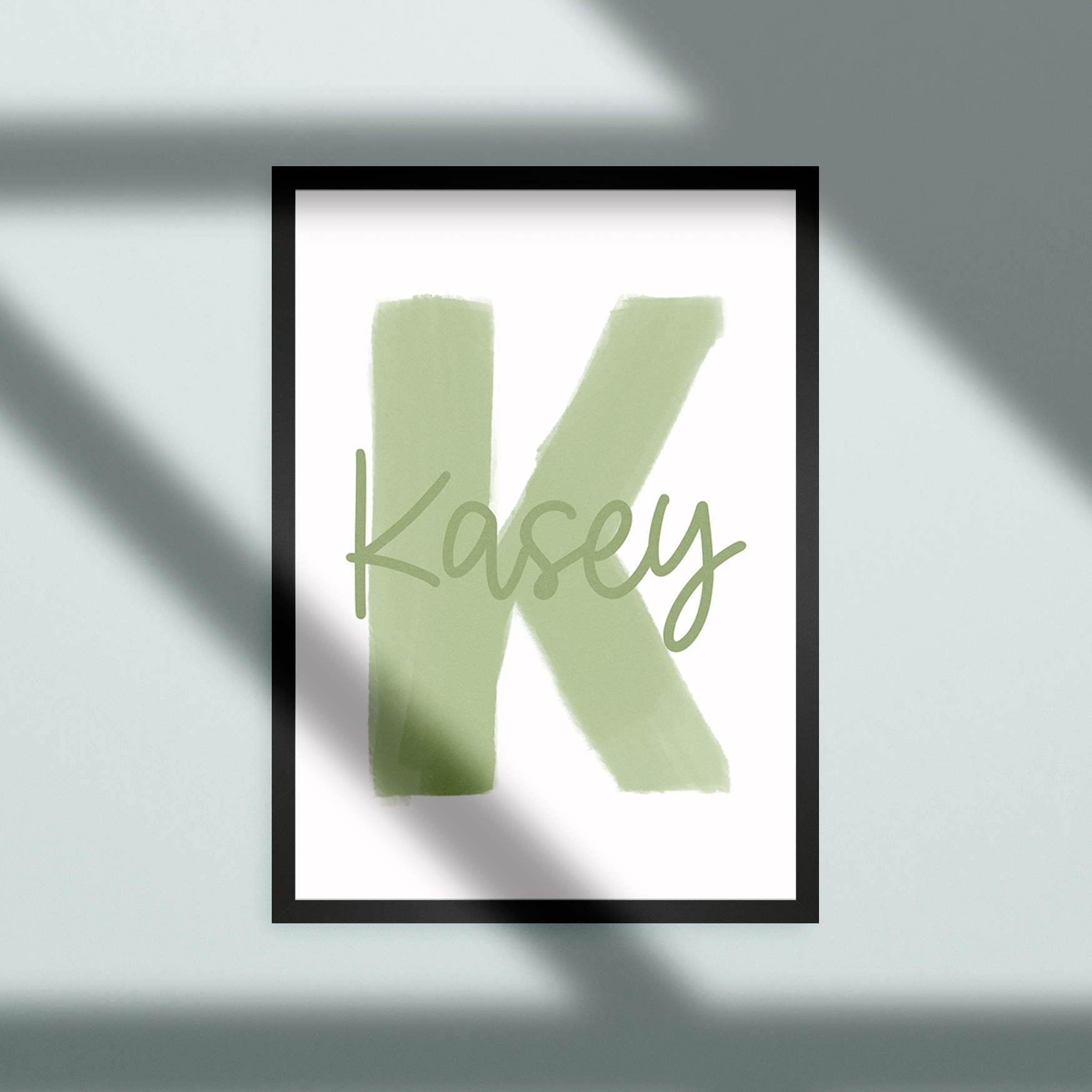 Watercolour Custom Letter Nursery Print