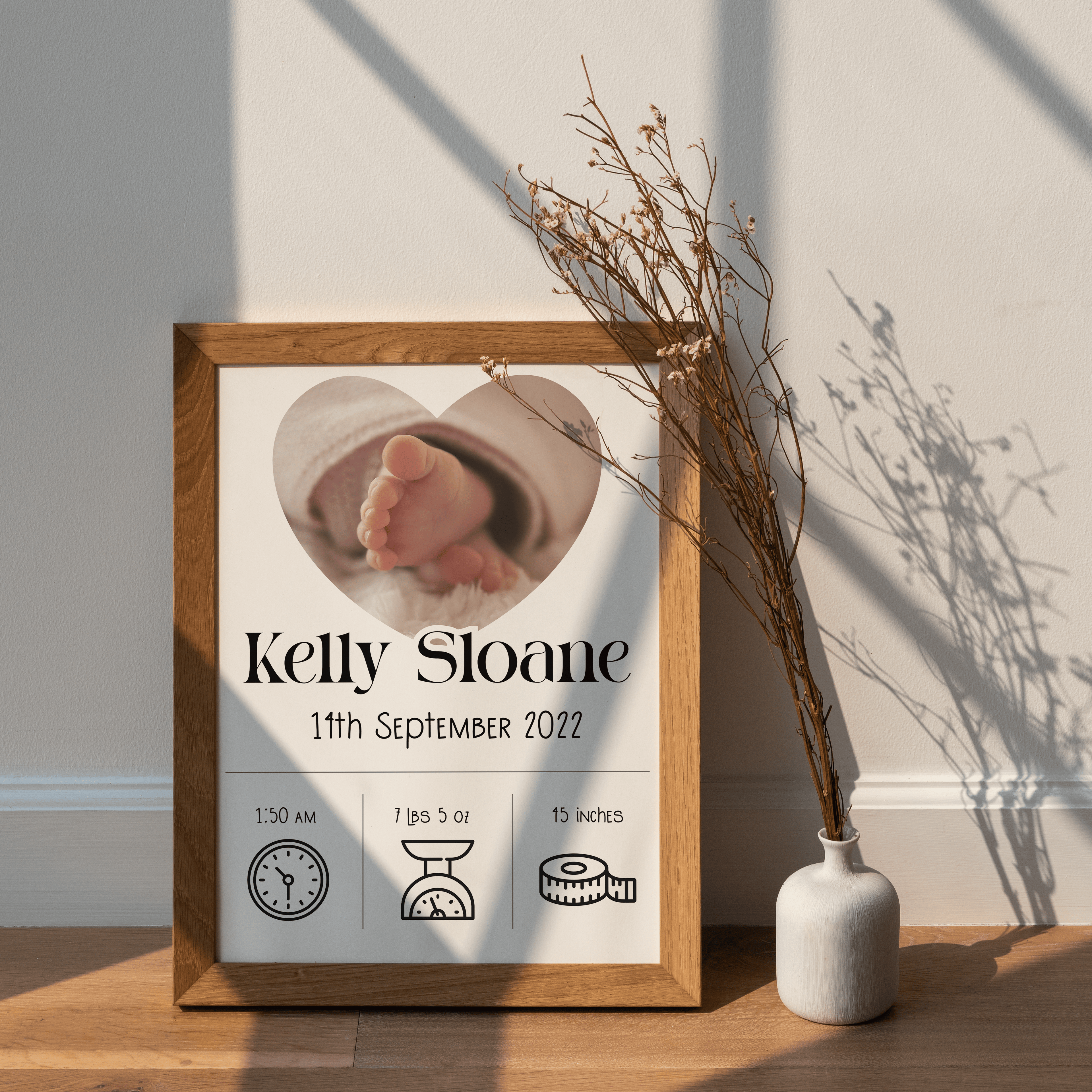 Modern Custom Birth Announcement Poster