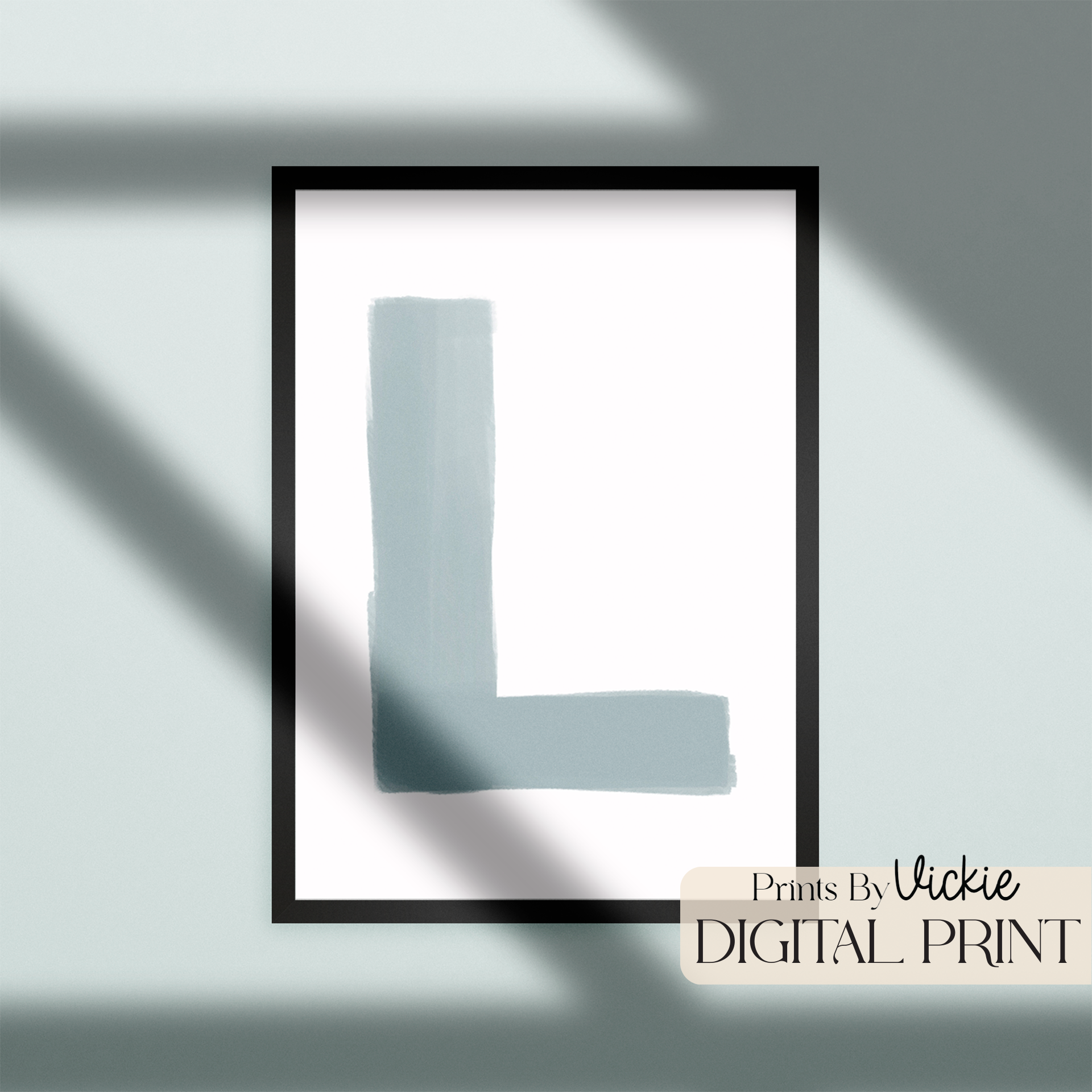 Watercolour Letter A-Z Baby Nursery Print