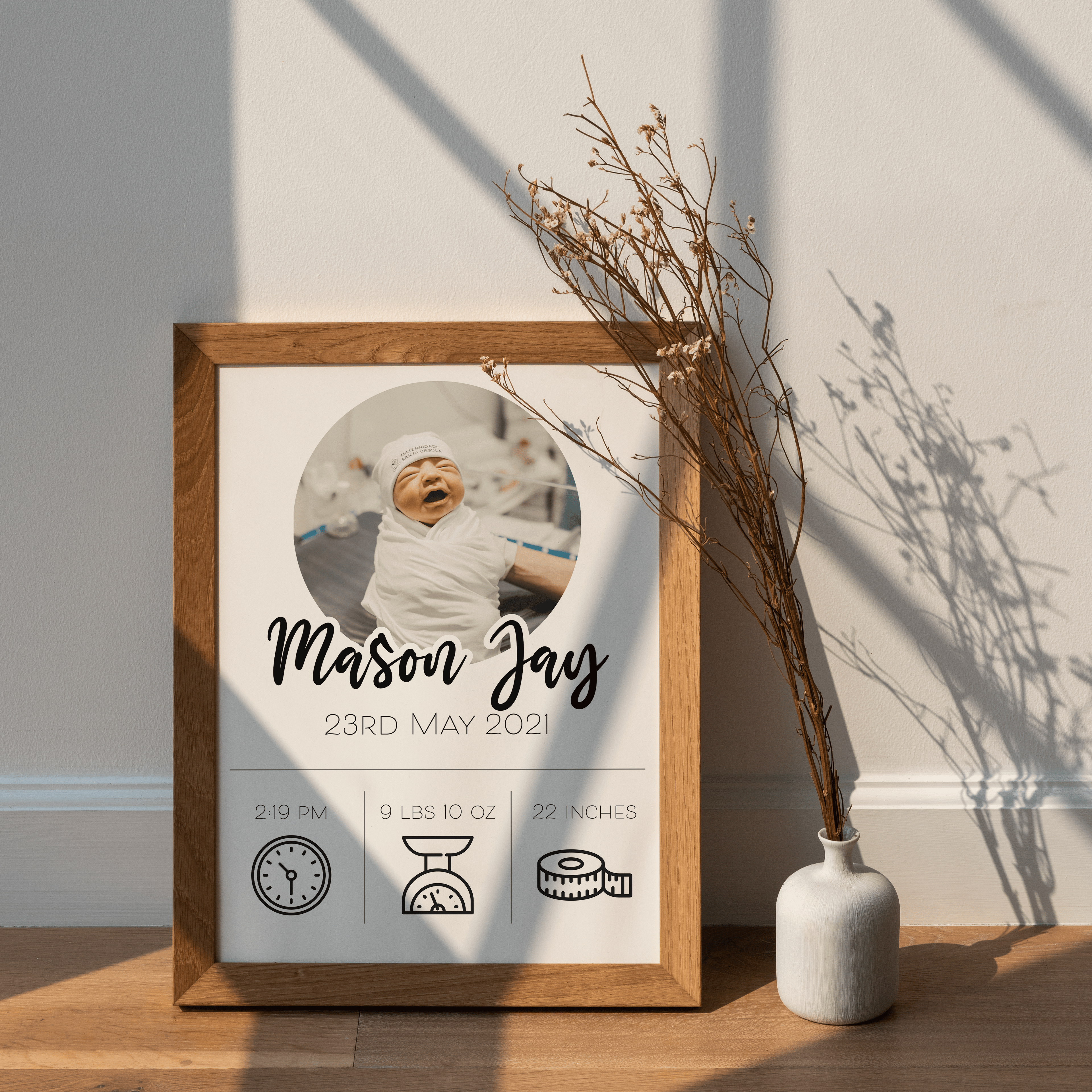 Modern Custom Birth Announcement Poster