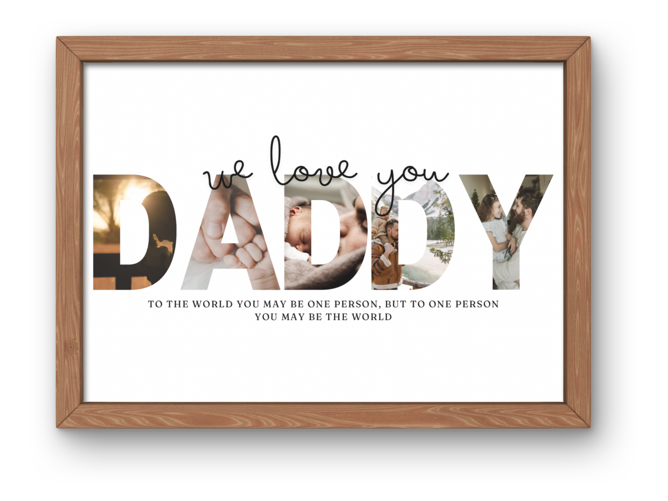 Daddy Name Photo print | Editable Canva Template
