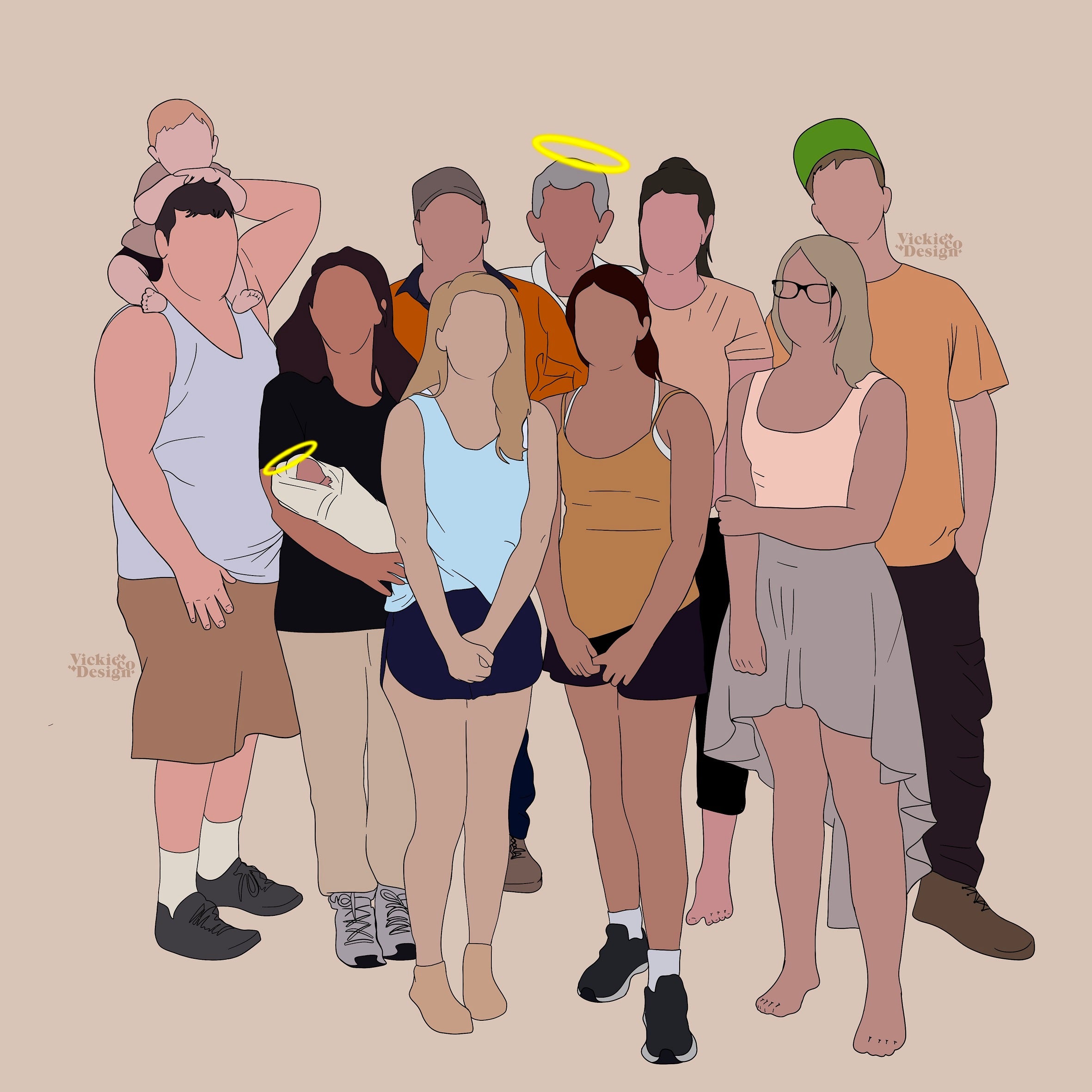 Memorial | Custom Family Illustration