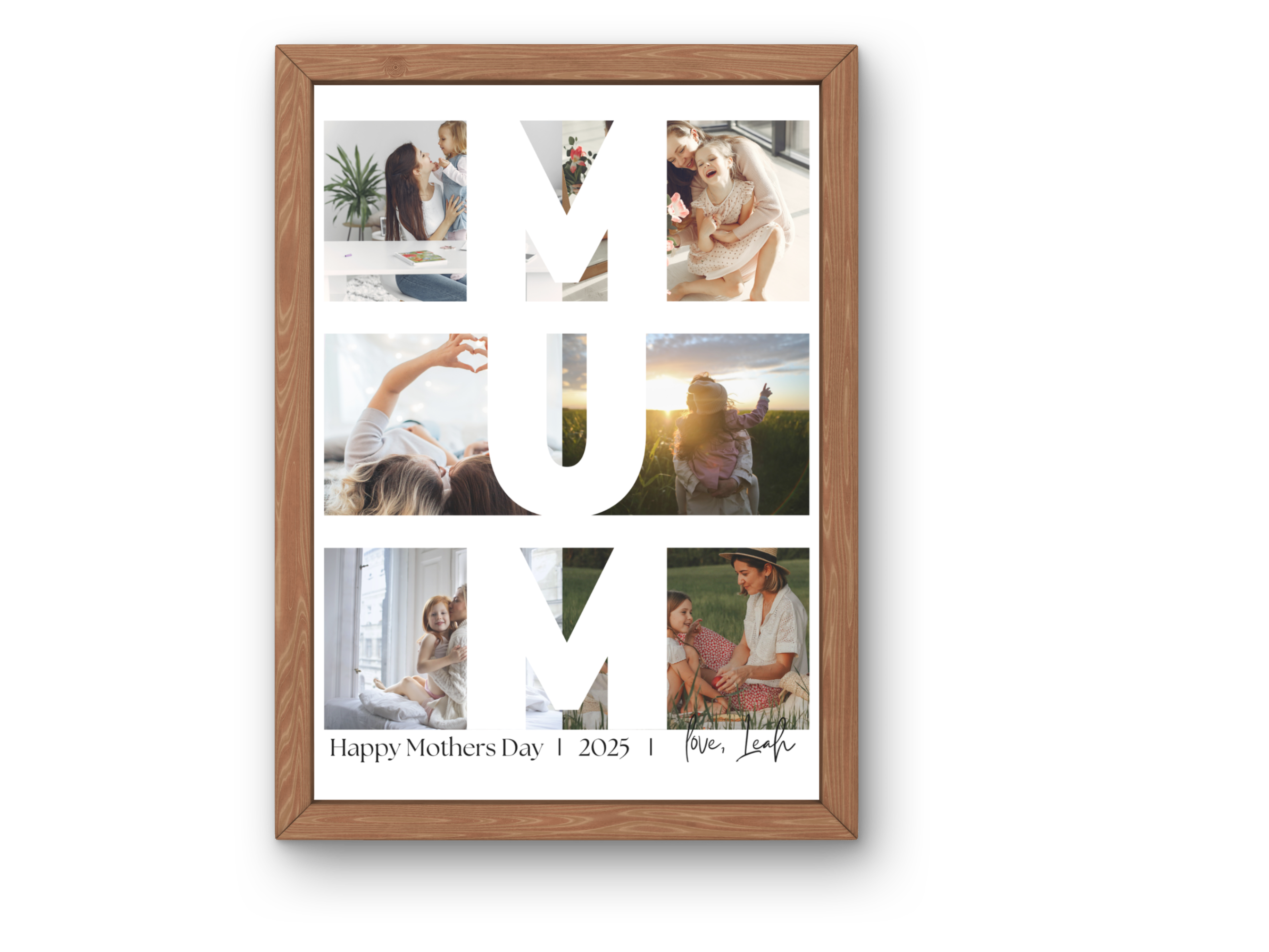 framed 'mum'collage print