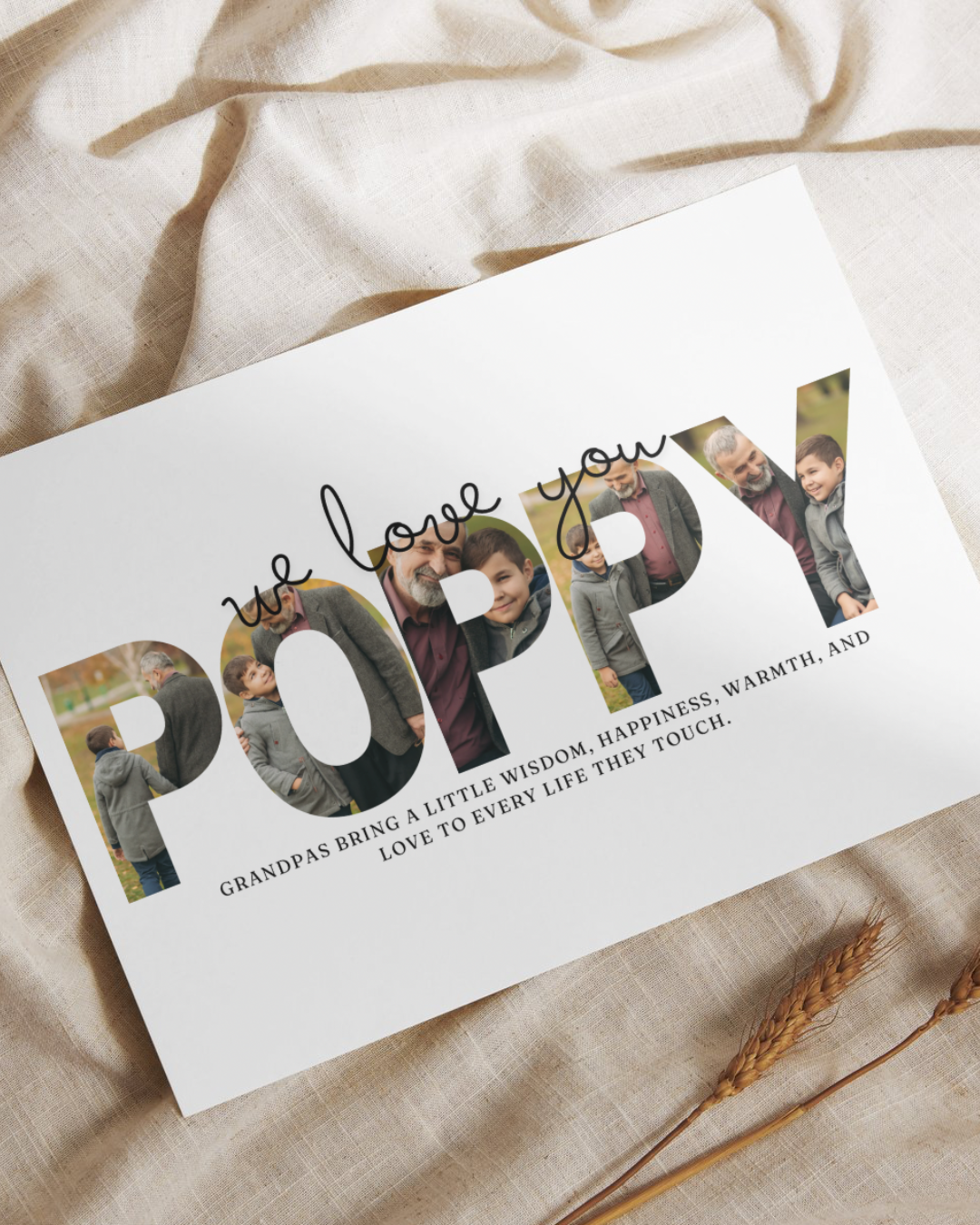 Poppy Photo print | Editable Canva Template