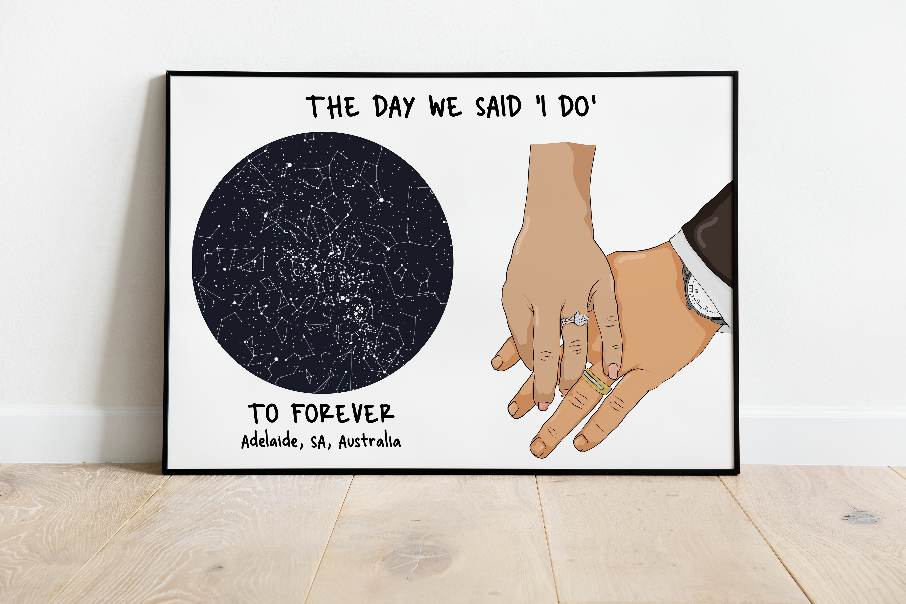 'The night...' | Personalised Star Map Print