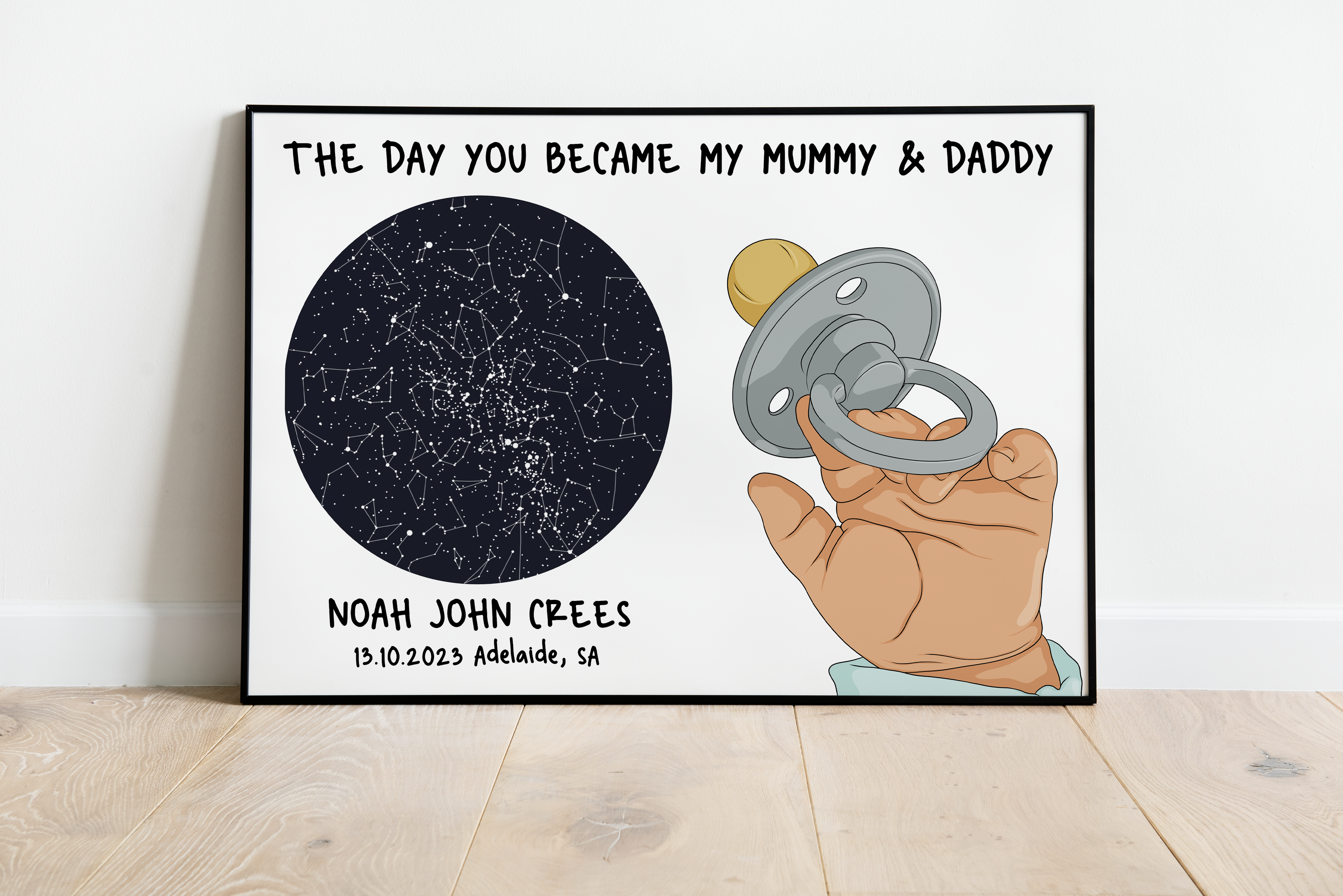 'The night...' | Personalised Star Map Print