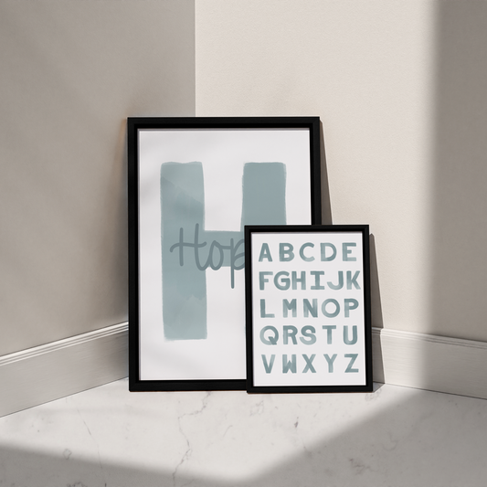 Watercolour Custom Letter Nursery Print