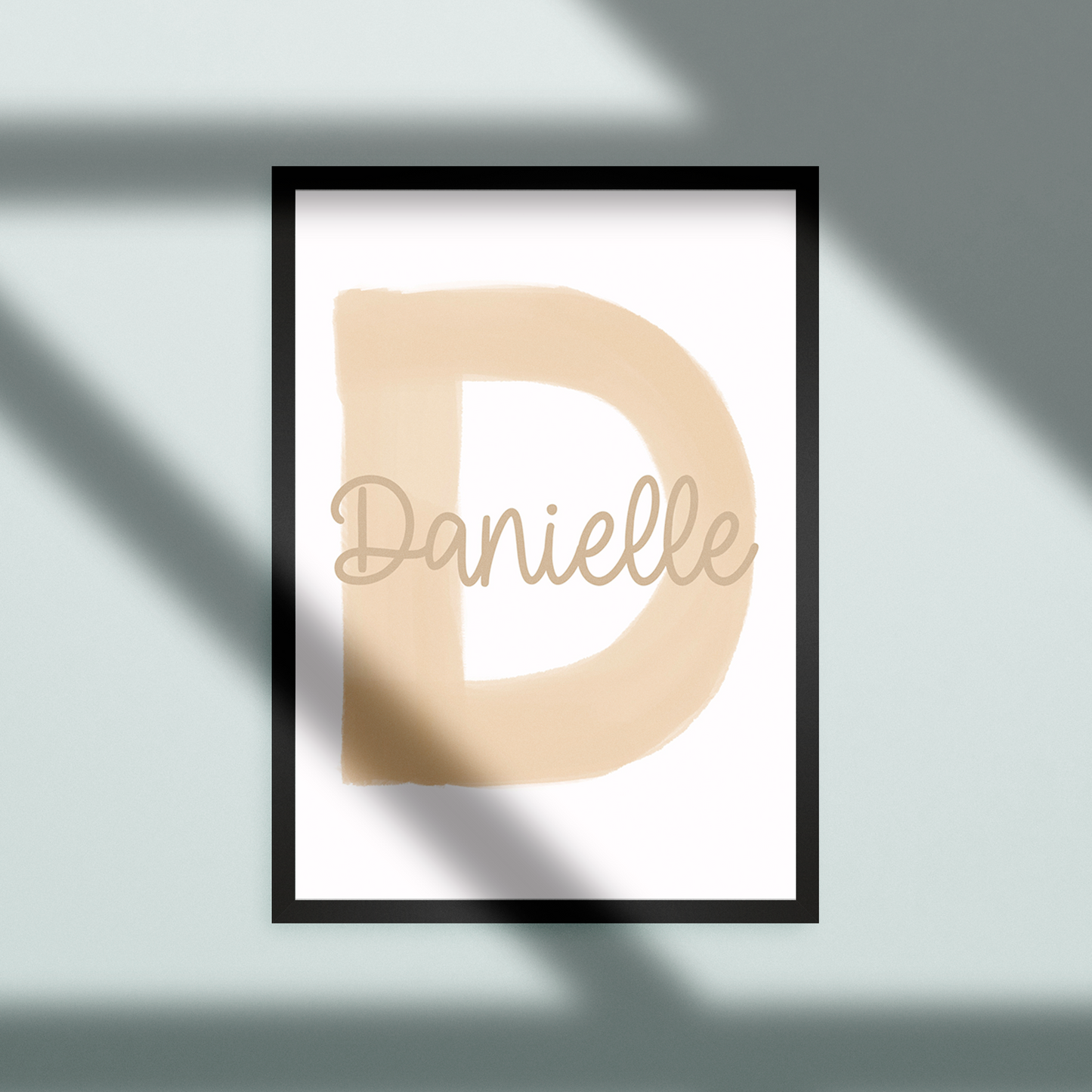 Watercolour Custom Letter Nursery Print