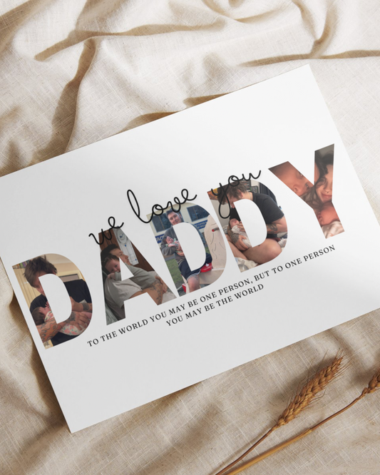 Daddy Editable Photo print