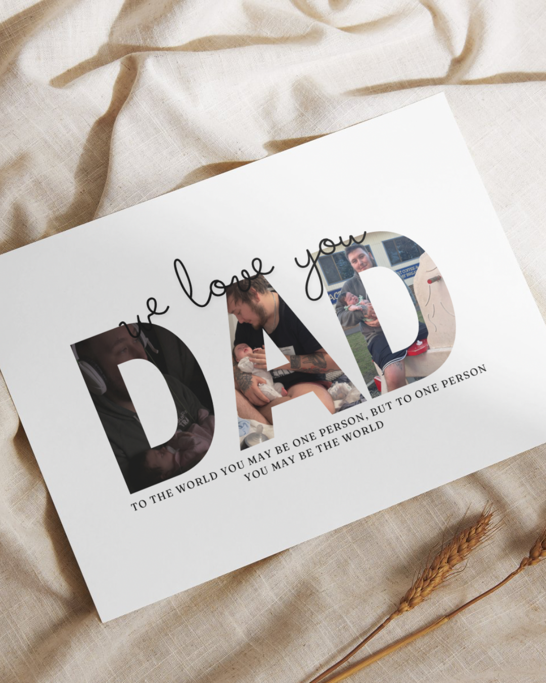 Daddy Editable Photo print