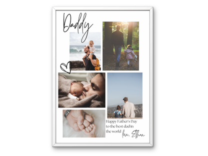 Daddy Editable Photo Collage print