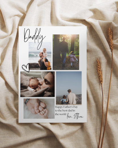 Daddy Editable Photo Collage print