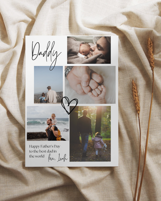 Daddy Editable Photo Collage print