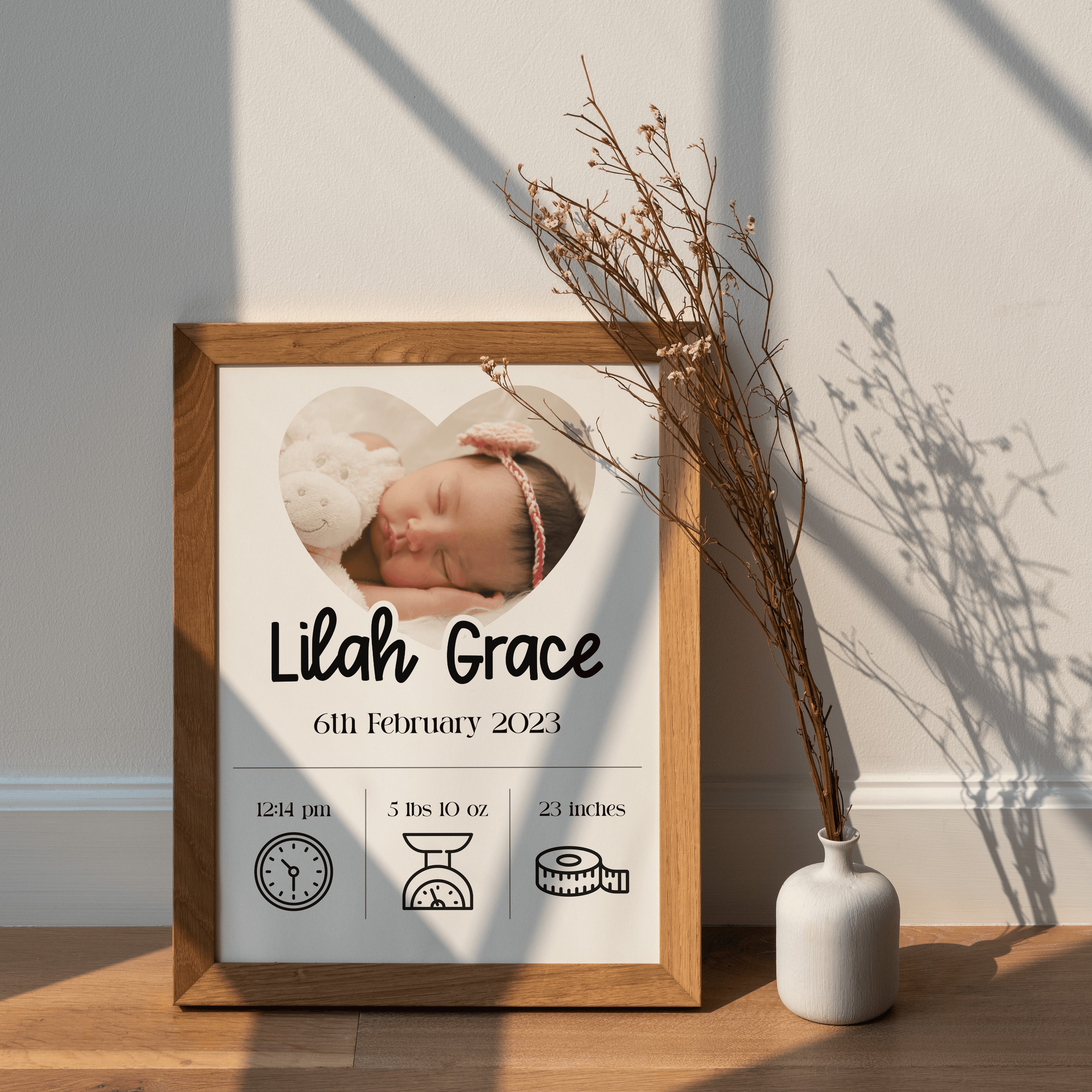 Modern Custom Birth Announcement Poster