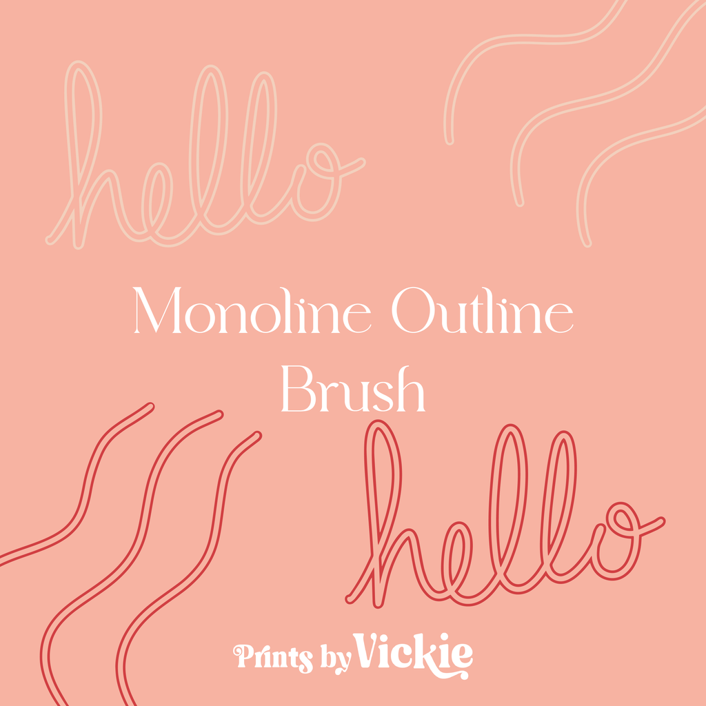 Monoline Outline | Procreate Brush
