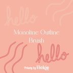 Monoline Outline | Procreate Brush